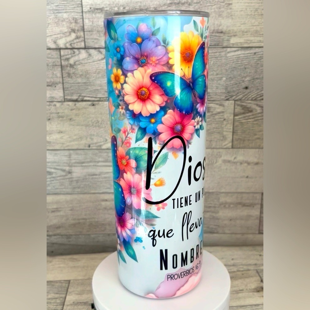 Proverbs 16:9 Stainless Steel 20oz Tumbler